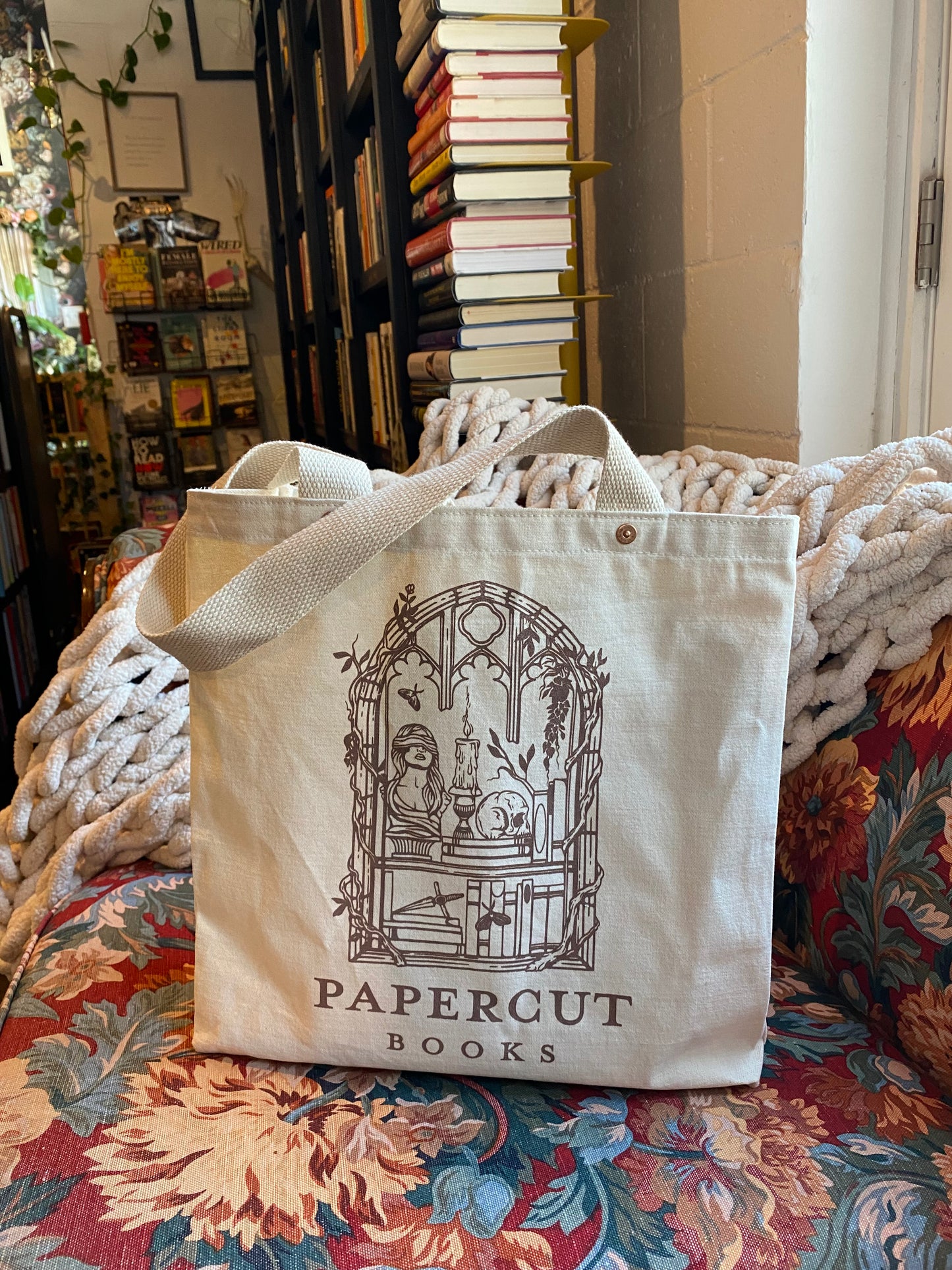 Dark Academia Papercut Tote